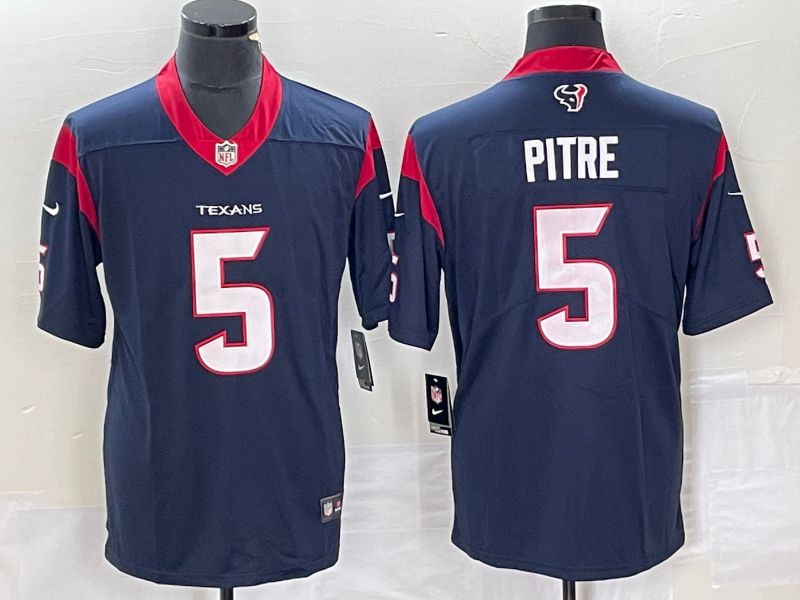Men Houston Texans #5 Pitre Blue Nike Vapor Untouchable Limited NFL Jersey->denver broncos->NFL Jersey